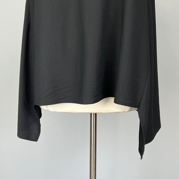 Demoo Parkchoonmoo Black Asymmetric Hem Short Sleeve Tunic Top size Medium - Picture 3 of 10
